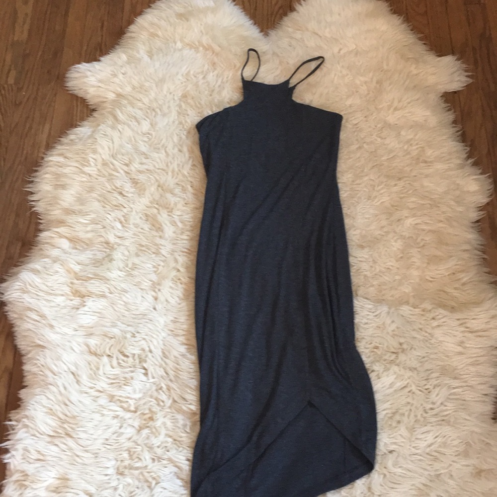 Gray slim fitting dress